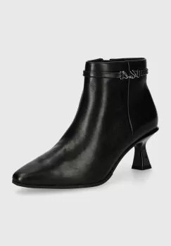 Karl Lagerfeld botine PANACHE femei, culoarea negru, cu toc cui, KL30854 imagine