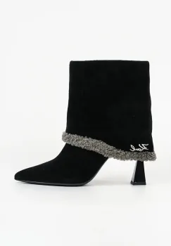 Karl Lagerfeld  botine pentru femei din piele intoarsa Debutante imagine