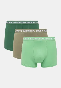 Karl Lagerfeld boxeri 3-pack barbati, culoarea verde, A1M47017 imagine