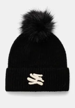 Karl Lagerfeld caciula culoarea negru, din tricot gros, A1W33103 imagine