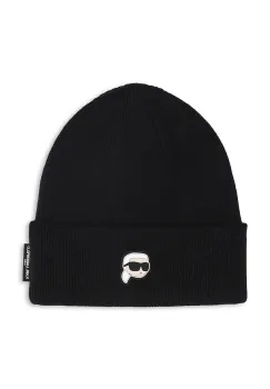 Karl Lagerfeld caciula de bumbac pentru copii culoarea negru, Z31028 imagine