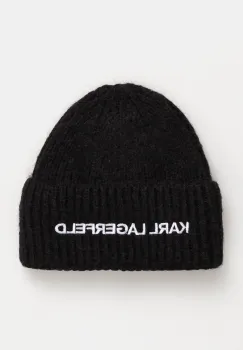 Karl Lagerfeld caciula de lana culoarea negru, de lana, din tricot gros, 246W3411 imagine