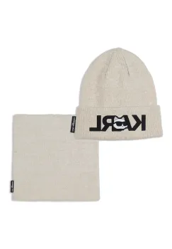 Karl Lagerfeld caciula si fular din bumbac pentru copii imagine