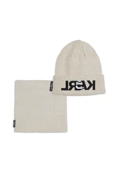 Karl Lagerfeld caciula si fular din bumbac pentru copii imagine