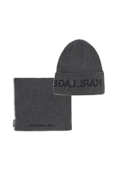 Karl Lagerfeld caciula si fular din bumbac pentru copii imagine