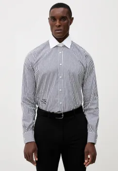 Karl Lagerfeld camasa culoarea bleumarin, cu guler italian, regular, 554603.605116 imagine