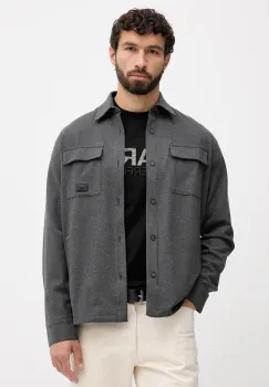 Karl Lagerfeld camasa culoarea gri, cu guler clasic, regular, 554566.605980 imagine