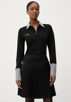 Karl Lagerfeld camasa culoarea negru, cu guler clasic, regular, A3W17101 imagine