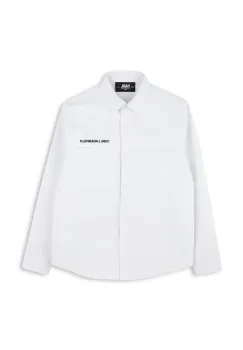 Karl Lagerfeld camasa de bumbac pentru copii culoarea alb, Z30421 imagine