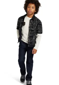 Karl Lagerfeld camasa de bumbac pentru copii culoarea negru, Z31036 imagine