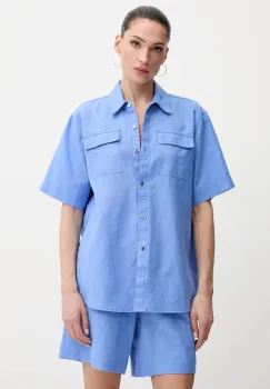 Karl Lagerfeld camasa de in femei, cu guler clasic, relaxed, A2W11012 imagine