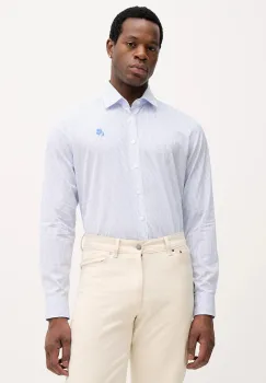 Karl Lagerfeld camasa din bumbac cu guler italian, regular, 561785.605084 imagine