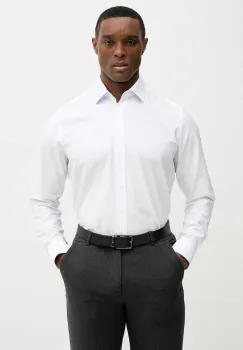 Karl Lagerfeld camasa din bumbac culoarea alb, cu guler clasic, regular, 561784.605192 imagine