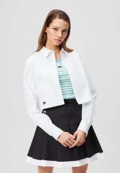 Karl Lagerfeld camasa din bumbac culoarea alb, cu guler clasic, regular, A3W11030 imagine