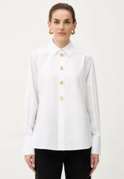 Karl Lagerfeld camasa din bumbac culoarea alb, cu guler clasic, regular, B1W11012 imagine