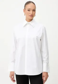 Karl Lagerfeld camasa din bumbac culoarea alb, cu guler clasic, relaxed, A3W11020 imagine