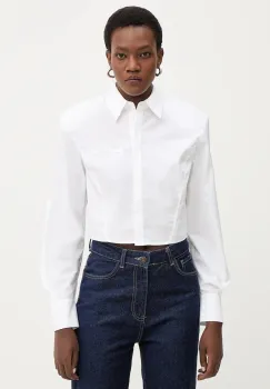 Karl Lagerfeld camasa din bumbac culoarea alb, cu guler clasic, relaxed, B1W11034 imagine