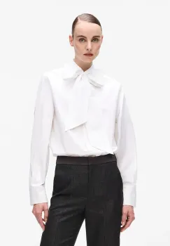 Karl Lagerfeld camasa din bumbac culoarea alb, regular, A4W11009 imagine
