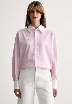 Karl Lagerfeld camasa pentru femei din bumbac IKON imagine