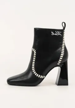 Karl Lagerfeld cizme de piele ASTRA NOVA culoarea negru, cu toc drept, KL33142 imagine