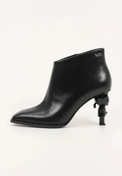 Karl Lagerfeld cizme de piele KARL NFT HEEL culoarea negru, cu toc drept, KL39135 imagine