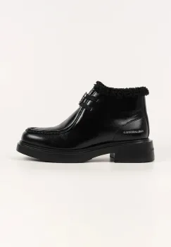 Karl Lagerfeld cizme de piele MACIE culoarea negru, cu toc plat, izolare usoara, KL41235 imagine