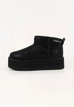 Karl Lagerfeld cizme de zapada din piele intoarsa THERMO culoarea negru, KL48523 imagine