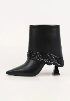 Karl Lagerfeld cizme din piele intoarsa DEBUT II culoarea negru, cu toc cui, KL32043 imagine