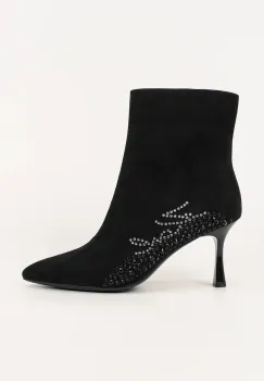 Karl Lagerfeld cizme din piele intoarsa SIENNA culoarea negru, cu toc cui, KL32743A imagine