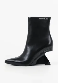 Karl Lagerfeld cizme wedges pentru femei din piele Waverly imagine