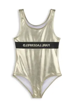 Karl Lagerfeld costum de baie dintr-o bucata pentru copii culoarea auriu, Z30442 imagine