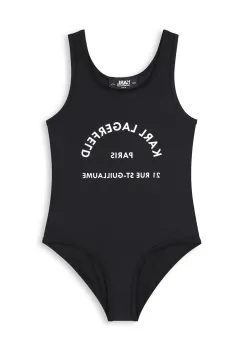 Karl Lagerfeld costum de baie dintr-o bucata pentru copii culoarea negru, Z30444 imagine