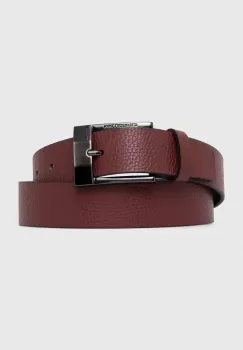 Karl Lagerfeld curea de piele barbati, culoarea bordo imagine