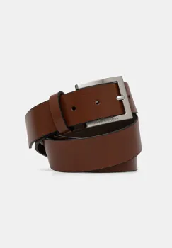 Karl Lagerfeld curea de piele barbati, culoarea maro, 551498.815300 imagine