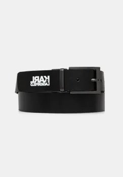 Karl Lagerfeld curea de piele barbati, culoarea negru, 552430.815300 imagine