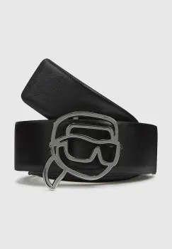 Karl Lagerfeld curea de piele cu doua fete culoarea bej, A4W33048 imagine