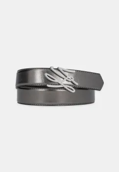 Karl Lagerfeld curea de piele cu doua fete femei, culoarea gri, A1W33148 imagine
