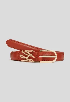 Karl Lagerfeld curea de piele culoarea maro, A3W33037 imagine
