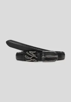 Karl Lagerfeld curea de piele culoarea negru, A3W33037 imagine