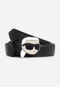 Karl Lagerfeld curea de piele femei, culoarea negru, A2W33073 imagine