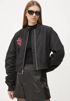 Karl Lagerfeld geaca bomber femei, culoarea negru, de tranzitie, A1W14039 imagine
