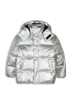 Karl Lagerfeld geaca copii culoarea argintiu, Z30602 imagine