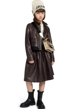 Karl Lagerfeld geaca copii culoarea maro, Z30607 imagine