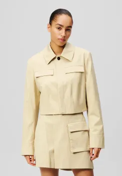Karl Lagerfeld geaca culoarea bej, de tranzitie, A2W14006 imagine
