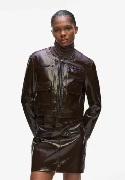 Karl Lagerfeld geaca culoarea maro, de tranzitie, A4W14044 imagine