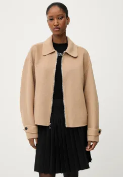 Karl Lagerfeld geaca de lana culoarea verde, de tranzitie, A3W15009 imagine