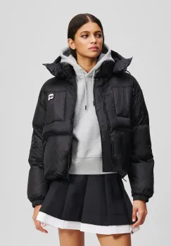 Karl Lagerfeld geaca de puf culoarea negru, de iarna, A3W15020 imagine