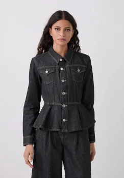 Karl Lagerfeld geaca din denim culoarea bleumarin, de tranzitie, A3W14001 imagine