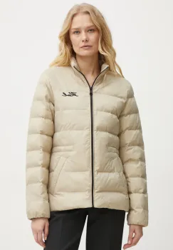 Karl Lagerfeld geaca femei, culoarea bej, de tranzitie, 246W1513 imagine
