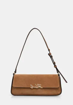 Karl Lagerfeld geanta baguette pentru femei din piele intoarsa K/SIGNATURE imagine